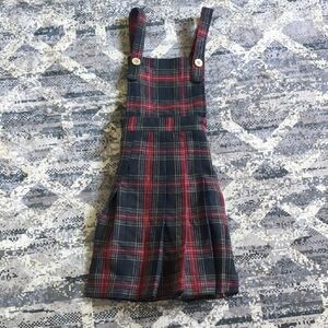 Plaid Pinafore Dress for Kids in Size 5 Girls Holiday Dress Christmas 🎄🎁